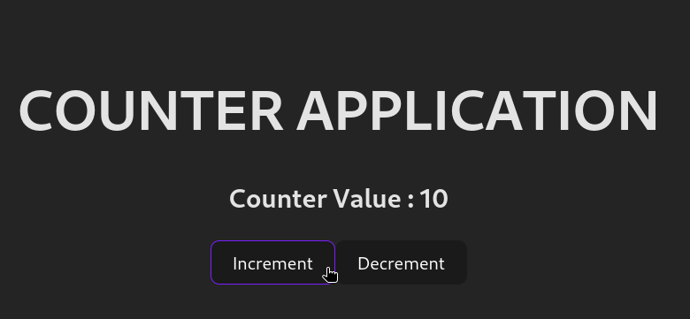 Simple Counter Application with React